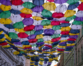Multi colored umbrellas
