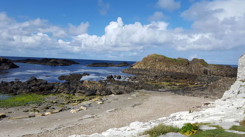 Panoramic view of beach against sky