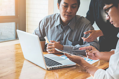 Business coworkers working in office