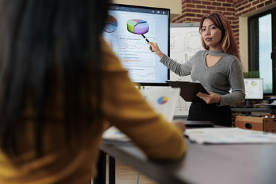 Businesswomen brainstorming at office