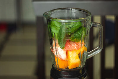 Close-up of drink on table