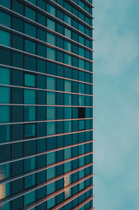 Low angle view of modern building against sky