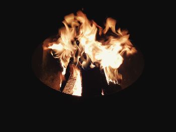 Close-up view of bonfire