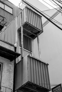 Low angle view of old building against sky