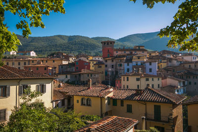 Cityscape of loro ciuffenna in the tuscany mountains, italy