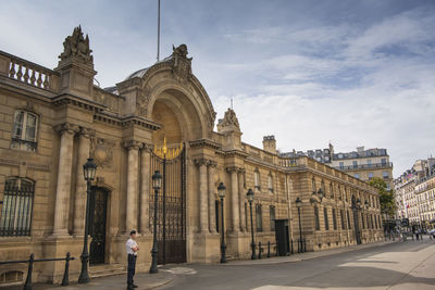 View of historical building against sky in city