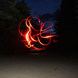 Light trails at night