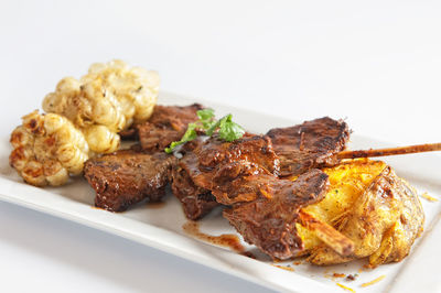 Close-up of food in plate