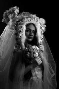 Low angle view of wedding dress