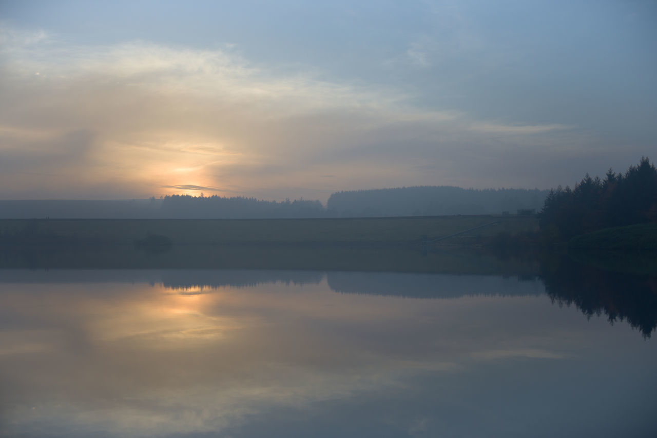 LAKE AGAINST SKY DURING SUNSET