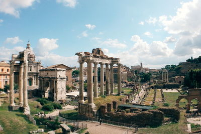 Roman forum against sky