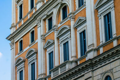 Low angle view of residential building against sky