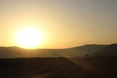 Sunset over mountains