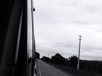 Low angle view of road against sky