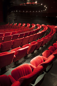 Interior of auditorium with empty seats