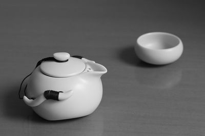 Close-up of object over white background