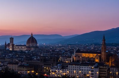 City at sunset