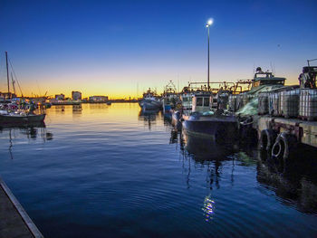 Boats in harbor