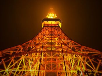 Low angle view of illuminated building