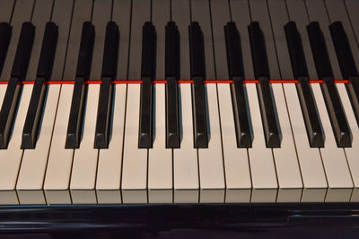 Close-up of piano keys