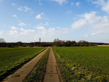 Field against sky