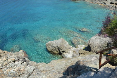 Ligurian sea in bonassola, la spezia, liguria, italy.