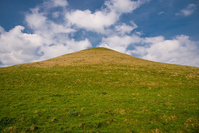 Low angle view of mountain against sky