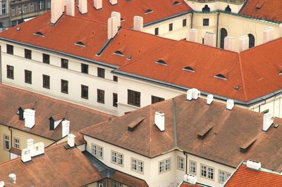 Low angle view of buildings in town