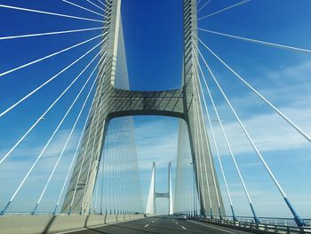 Low angle view of bridge against sky