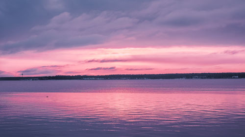 Scenic view of dramatic sky during sunset