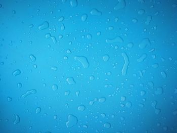 Full frame shot of wet glass window