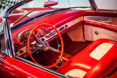 Close-up of vintage car