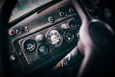 Close-up of cropped car