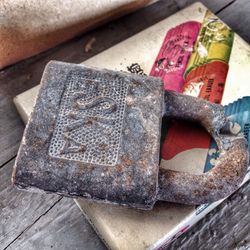 Close-up of wooden objects on wooden wall