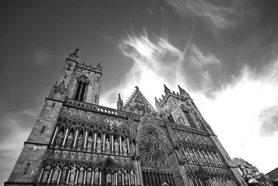 Low angle view of traditional building against sky