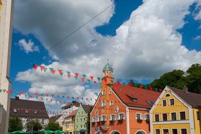 Low angle view of buildings against sky