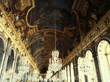 Low angle view of ceiling of building