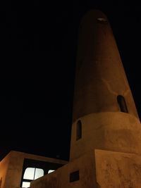 Low angle view of building at night