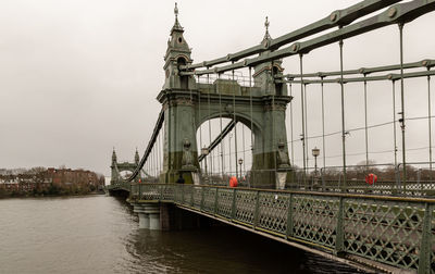 Bridge over river against sky