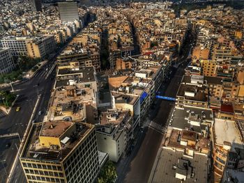 High angle view of city