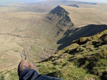 Low section of man on mountain