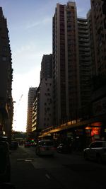 City street with buildings in background