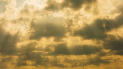 Low angle view of sky during sunset