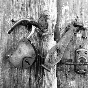 Close-up of wooden door