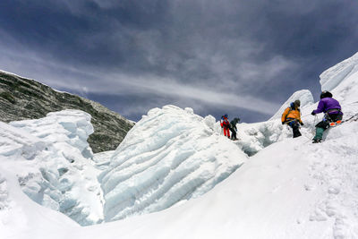 Snowcapped mountain against sky