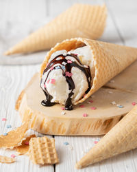 Close-up of ice cream