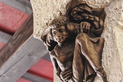 Low angle view of angel statue