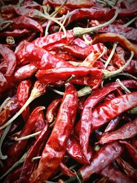 Full frame shot of red chili peppers