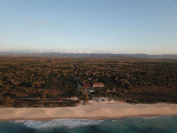 High angle view of landscape against sky