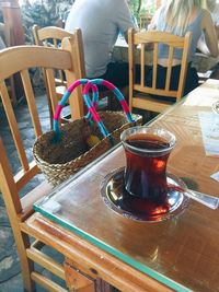 Close-up of drink on table